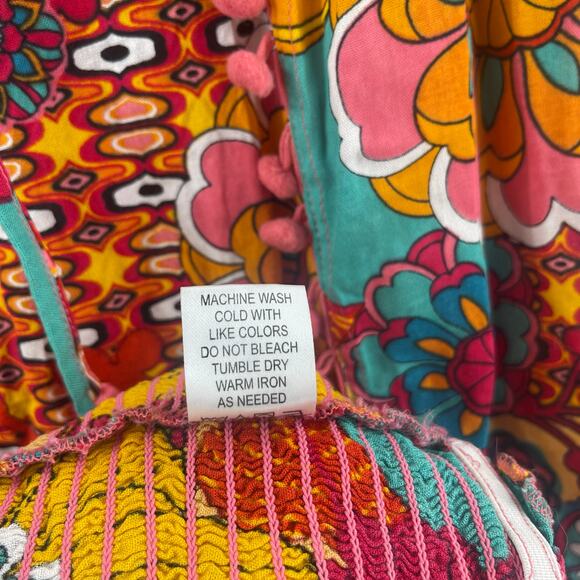 GIRL SOUL Set Size Small Pants and Bandeau Hippie Boho Bohemian Pom Pom Retro - Picture 11 of 15